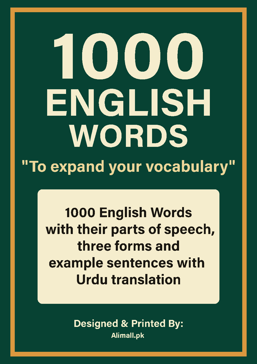 1000 English Words Vocabulary Building Book (With Urdu Translation)