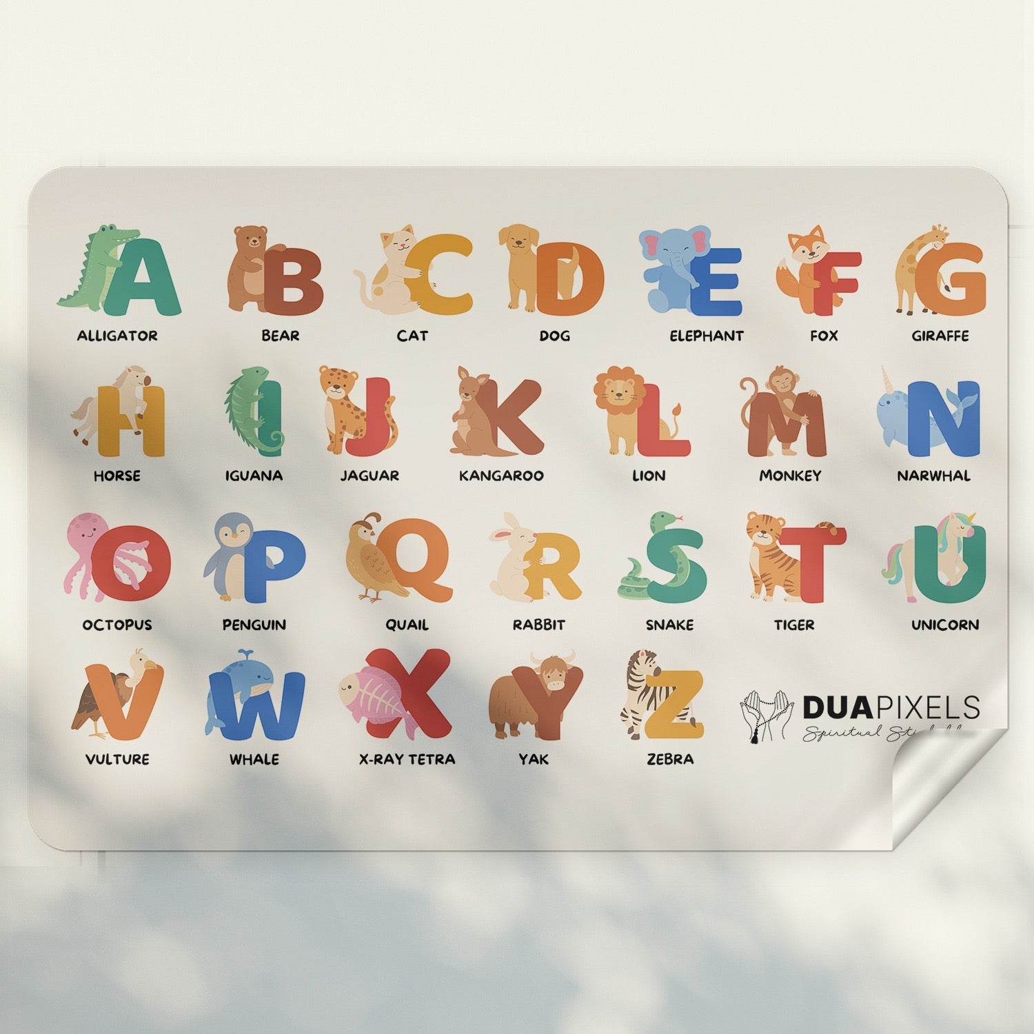 A to Z Alphabet Letters Wall Decor Stickers | Animals Stickers