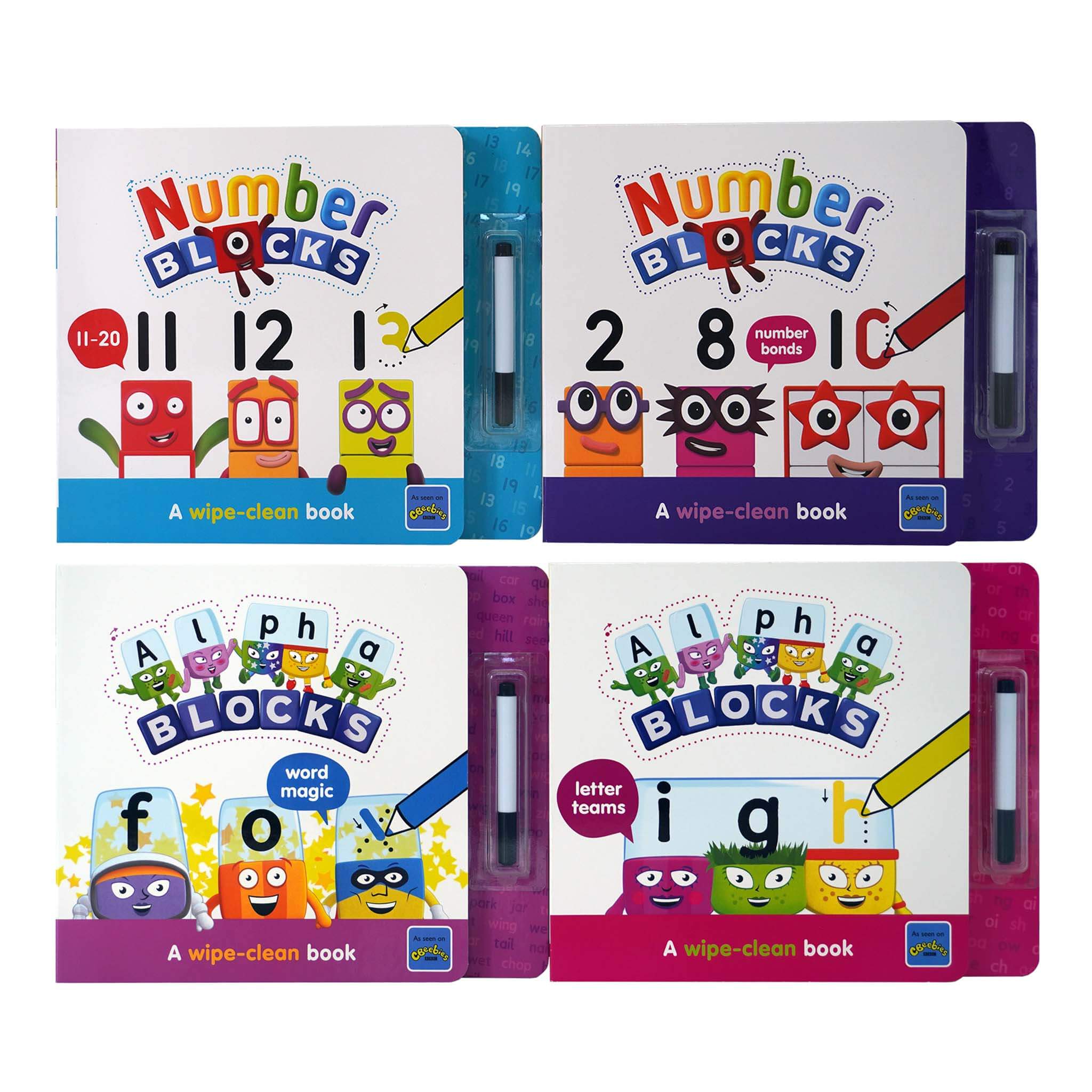 Numberblocks Lets Learn Numbers and Shapes Wipe Clean Activity Set with Pen