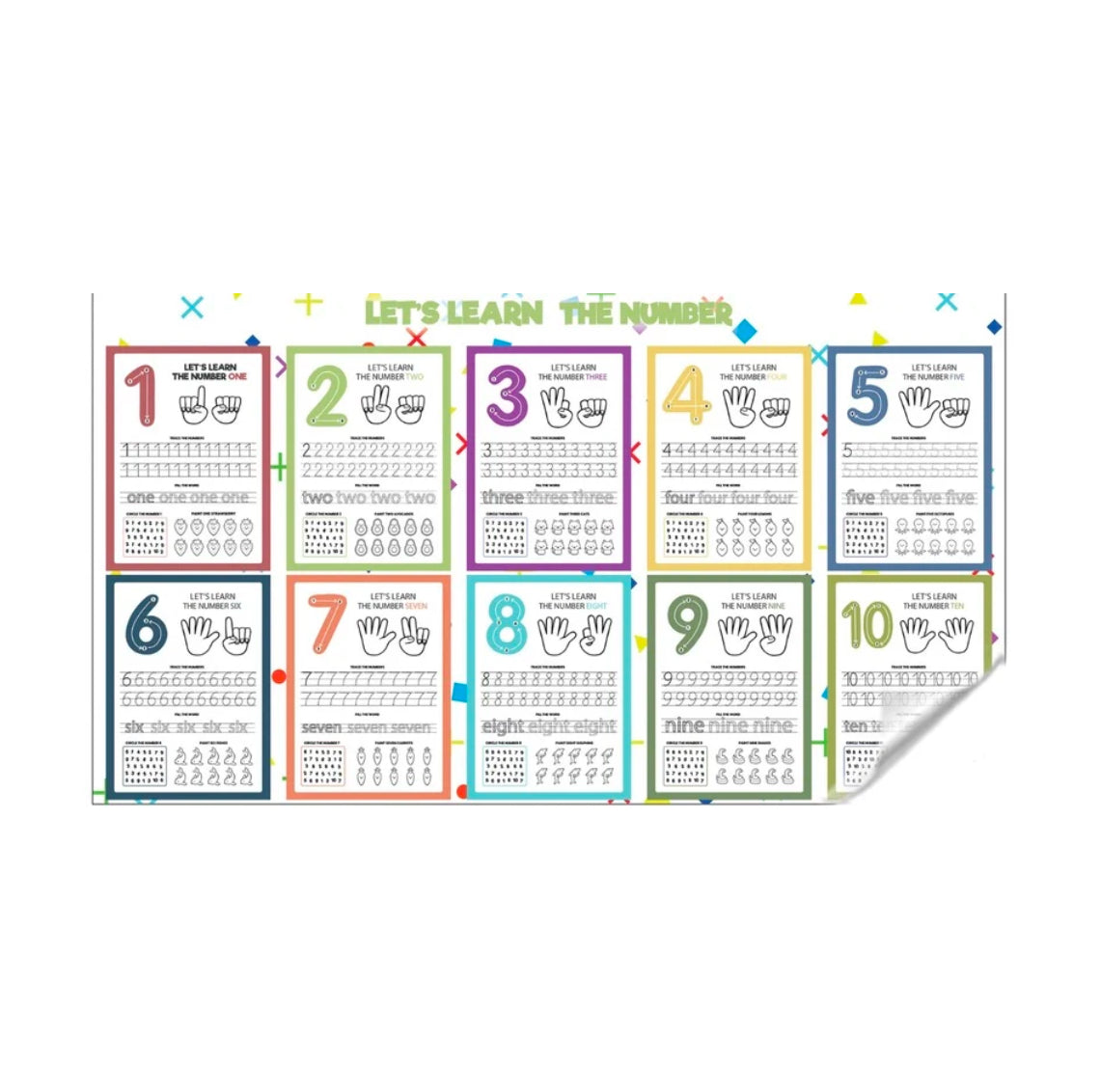 1 to 10 Counting Tracing Transparent Sticker | With Dry Erase Marker