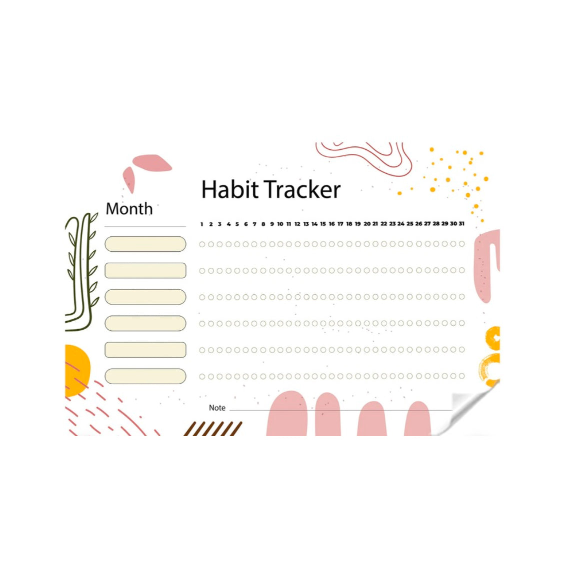 Habit Tracker Transparent Sticker Planner | With Dry Erase Marker