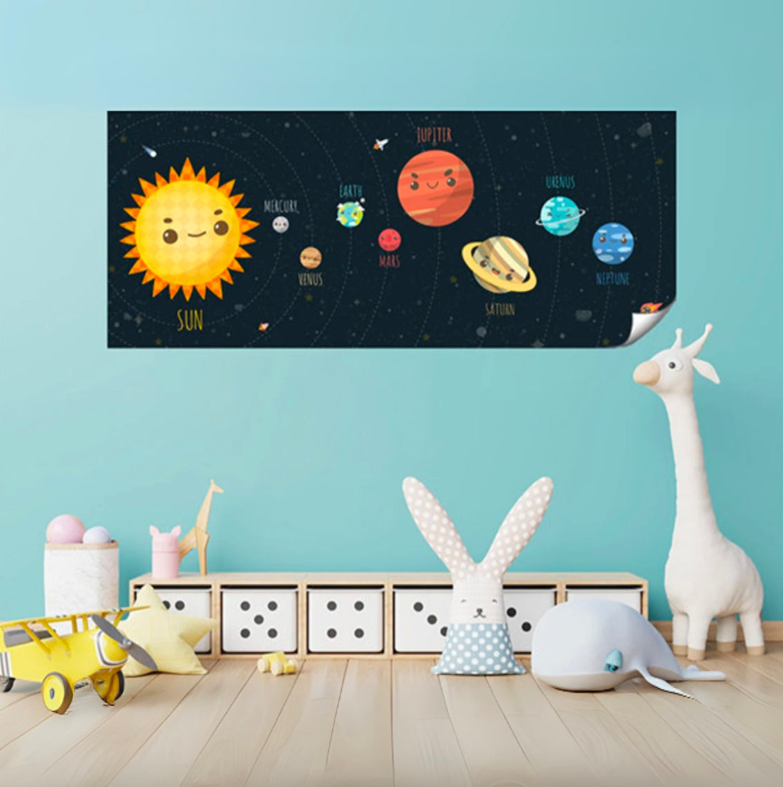 Solar System Transparent Sticker | With Dry Erase Marker