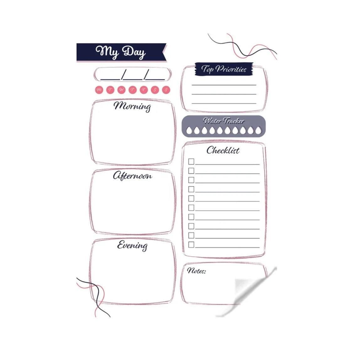 My Day Transparent Sticker Planner | With Dry Erase Marker