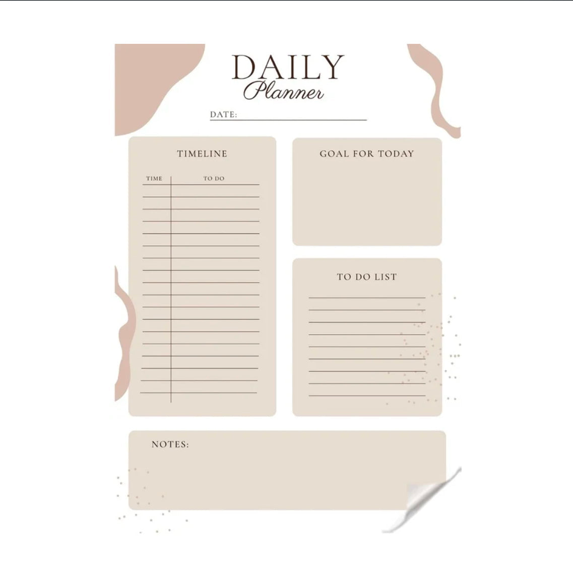 Daily Planner TimeLine Transparent Sticker Planner | With Dry Erase Marker