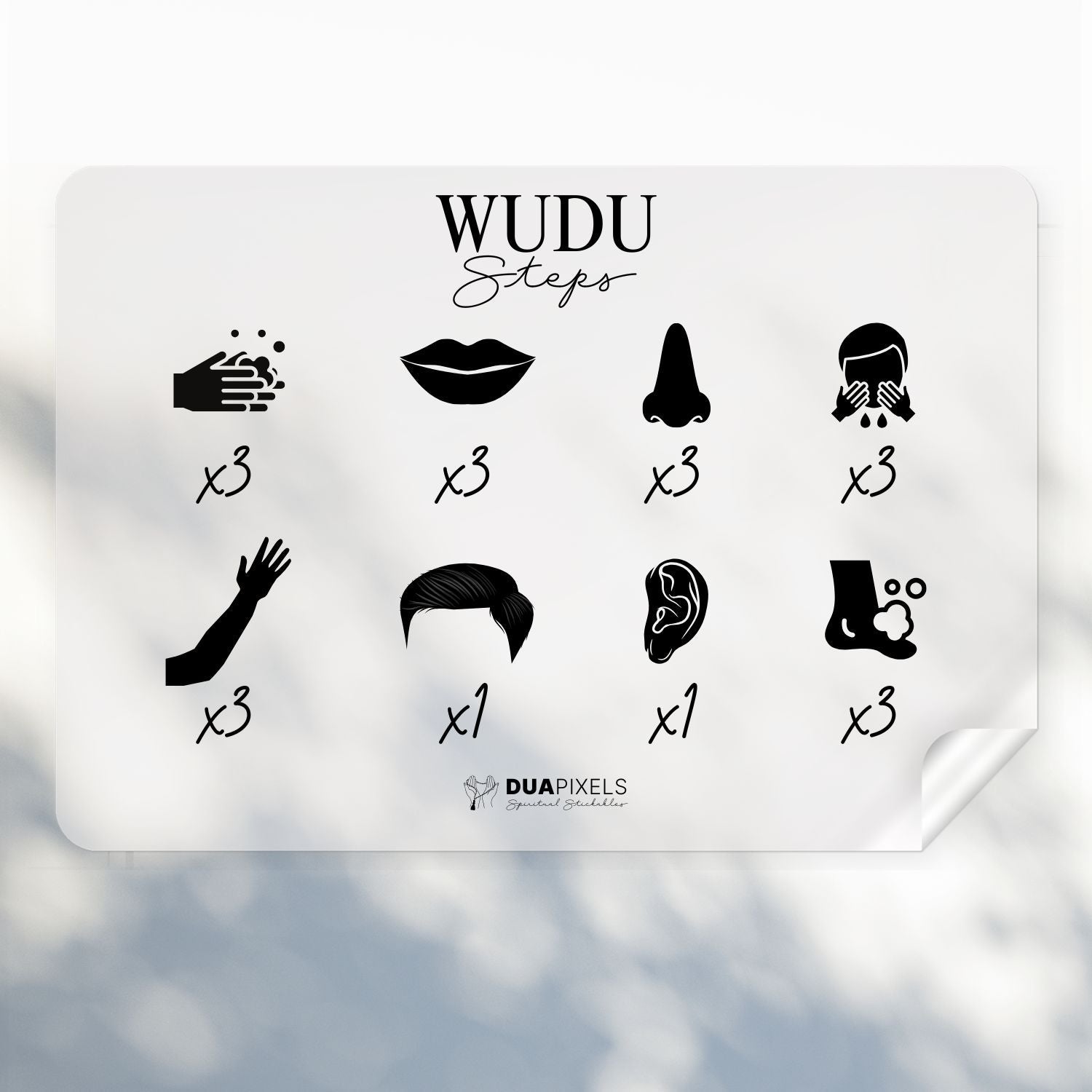 Wudu Steps with Pictures | Buy Islamic Stickers