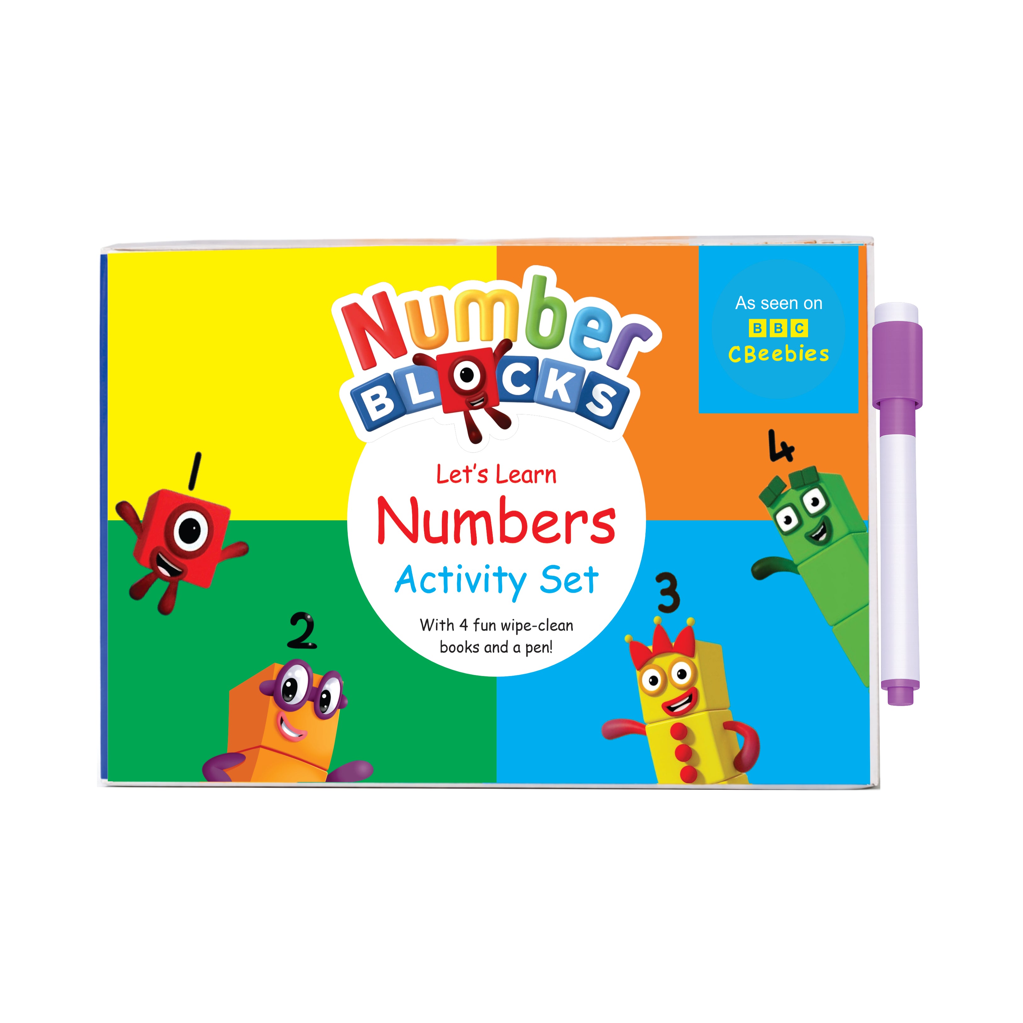 Numberblocks Early Learning Activity Book + 4 Wipe-Clean Activity Books Set
